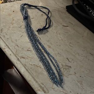 Elegant Blue Beaded Necklace
